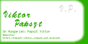 viktor papszt business card